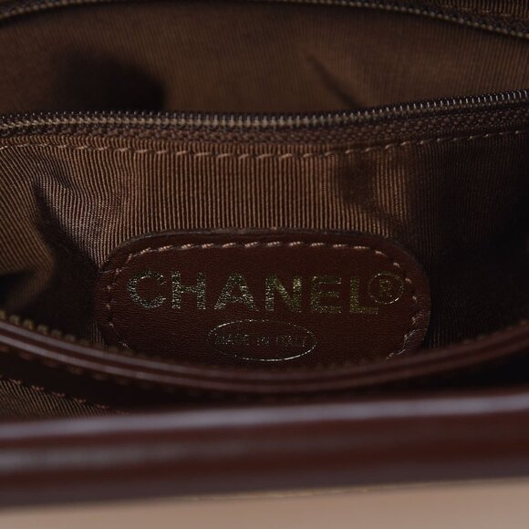 Authentic CHANEL Vintage Raffia Tote Woven Straw Shoulder Bag Wooden Ring Beige - Picture 12 of 12